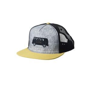 NEW Unisex‎  prAna Journeyman Trucker Hat Van Life Yellow Black Organic Cotton